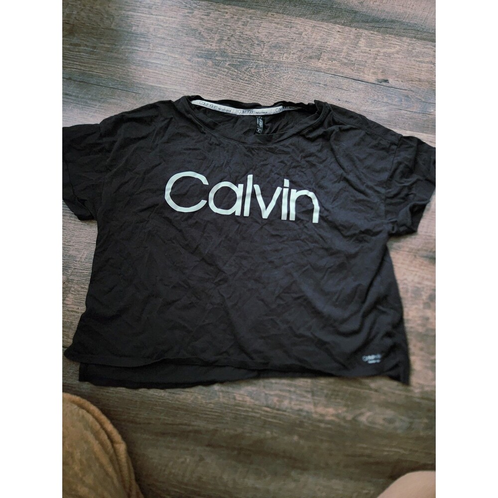 Womens M Calvin Klein performance black t shirt